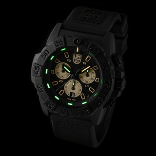 Navy SEAL Chronograph, 45 mm, Military Dive Watch - night profile view