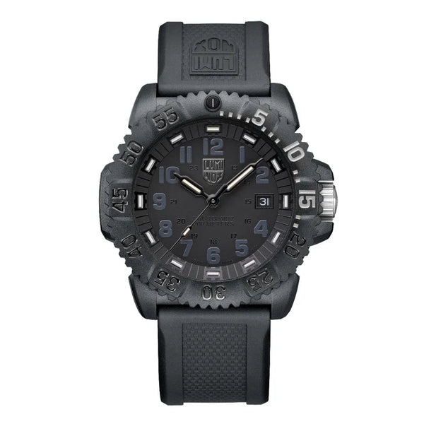 Luminox Navy discount Seal Colormark Carbonox 44mm Black Dial Quartz Mens Watch XS.3052