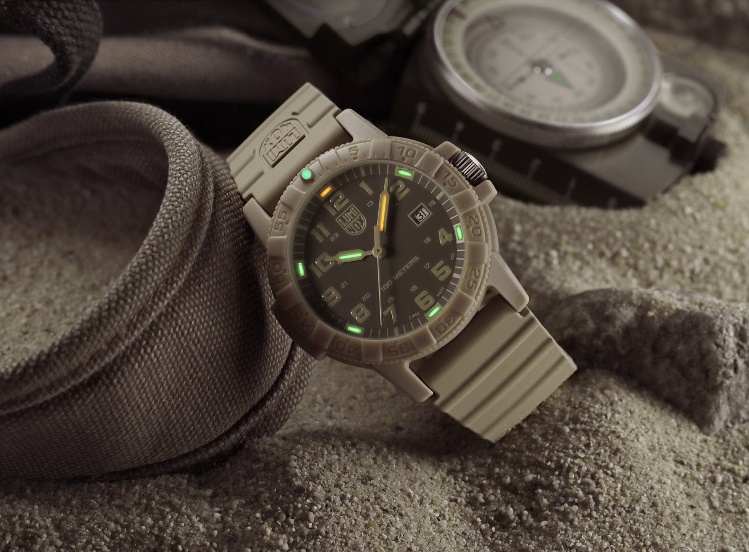 Leatherback Sea Turtle Giant, 44mm, Outdoor Watch, Sand Turtle