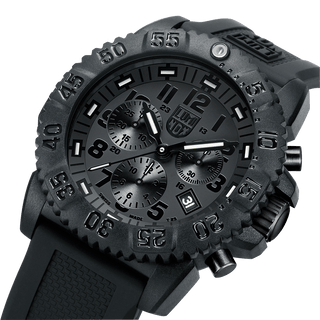 Navy SEAL Colormark Chronograph, 44 mm, Military Dive Watch, Blackout