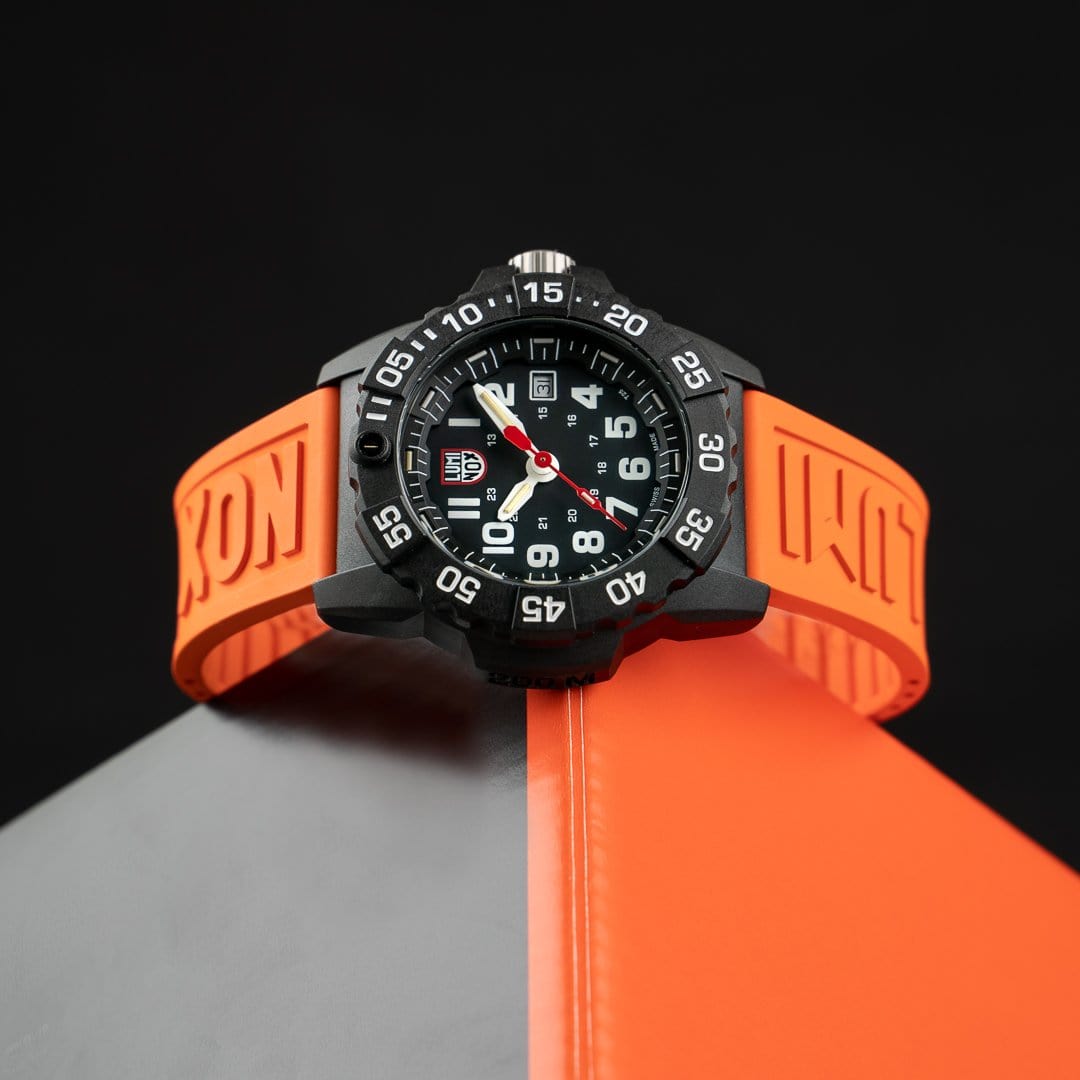 Luminox Replacement Bands Cut-to-Fit Rubber Strap, 24 Mm, Orange