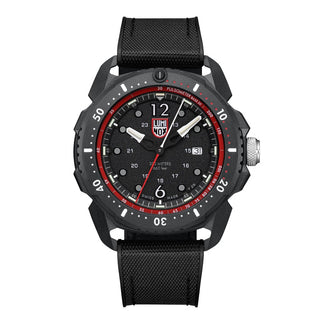 Luminox ICE SAR Artic Outdoor Watch in Black with red pulsometer